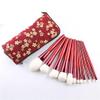 12 Rose Red Makeup Brushes Set Beauty Makeup Tools Complete Set Blush Eyeshadow Brushes view 4