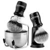Anbbas 3in1 Shaving Brush Kit with Stainless Steel Shaving Stand and Bowl and Travel 2in1 Set Shaving Brush with Resin Stand view 1