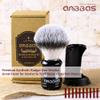 Anbbas 3in1 Shaving Brush Kit with Stainless Steel Shaving Stand and Bowl and Travel 2in1 Set Shaving Brush with Resin Stand view 3