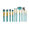 10pcs Cracked Wood Handle Makeup Brush Set Foundation Brush Eye Makeup Brush Loose Powder Brush view 1