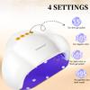 JODSONE Cloud-Shaped Nail Lamp with 4 Timers & Automatic Sensor for Home Dryer Manicure White view 2