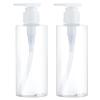 Plastic Pump Bottle Dispenser, BPA-Free Clear Refillable Empty Containers,2 Pack Portable Hand Pump Bottles Dispenser for Lotion Shampoo Conditioner view 1