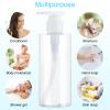 Plastic Pump Bottle Dispenser, BPA-Free Clear Refillable Empty Containers,2 Pack Portable Hand Pump Bottles Dispenser for Lotion Shampoo Conditioner view 3