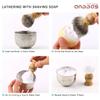 Anbbas Shaving Brush Set with Stainless Steel Shaving Stand and Soap Bowl,3 Soaps Perfect for Wet Close Shave view 4