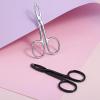 2 Pieces Tweezers Scissor Handle Scissor Tweezers for Eyebrows Straight Tip Scissors Shaped Eyebrows Tweezer for Hair Plucker Remover Facial Hair Eyebrow Care Women Men (Silver and Black) view 3