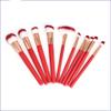 10 Pieces Of Color Changing Handle Makeup Brush Set, Red Foundation, Makeup Tools view 3