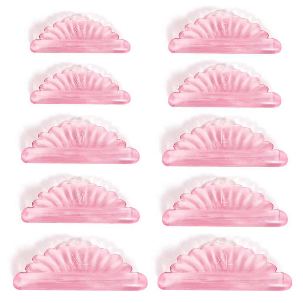 20 Pcs Lashlift Pads Shields Self Sticky Lash Lift Rods C-Curl Pad Soft Eyelash Perm Rod Air Bubble Silicone-Light Weight Guard No glue Reusable Eyelash Perming for Eyelashes Lifting Pink