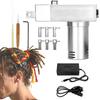 Automatic Dreadlocks Tool,Portable Handheld Instant Loc Machine, with 6 Replacement Holes, Dreadlocks Maker Machine for Long Human Hair and Synthetic Hair, Silver view 1