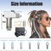 Automatic Dreadlocks Tool,Portable Handheld Instant Loc Machine, with 6 Replacement Holes, Dreadlocks Maker Machine for Long Human Hair and Synthetic Hair, Silver view 3