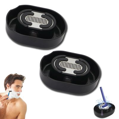 Razor Rinser, Razor Cleaner, Shaving Blades Cleaner, Applies to Most Hand Shavers, Quick Cleaning,Say Goodbye to Clogged and Dirty Sinks (Black*2)