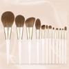 12pcs White Makeup Brushes Set Quick Dry Bristles Super Soft Loose Powder Blush Brushes view 3