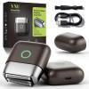 VNU Alloy Body Foil Shaver, Mini Pocket Shaver for Travel, Electric Razor for Men Face Beard, IPX7 Waterproof & 60-Day Standby, Gift for Men/Boyfriend/Husband/Dad/Brother (Dark Gray) view 1