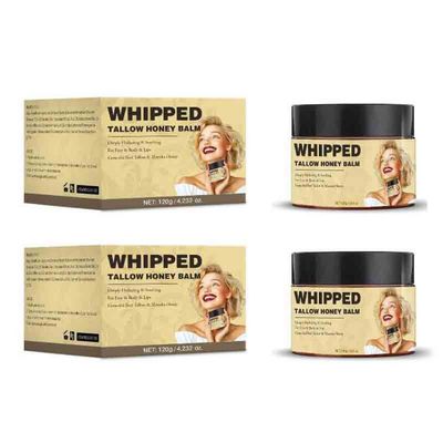 2PCS Tallow Honey Moisturizing Cream - Hydrating, Nourishing & Soothing Body Lotion Dry Skin Leaves Skin Soft