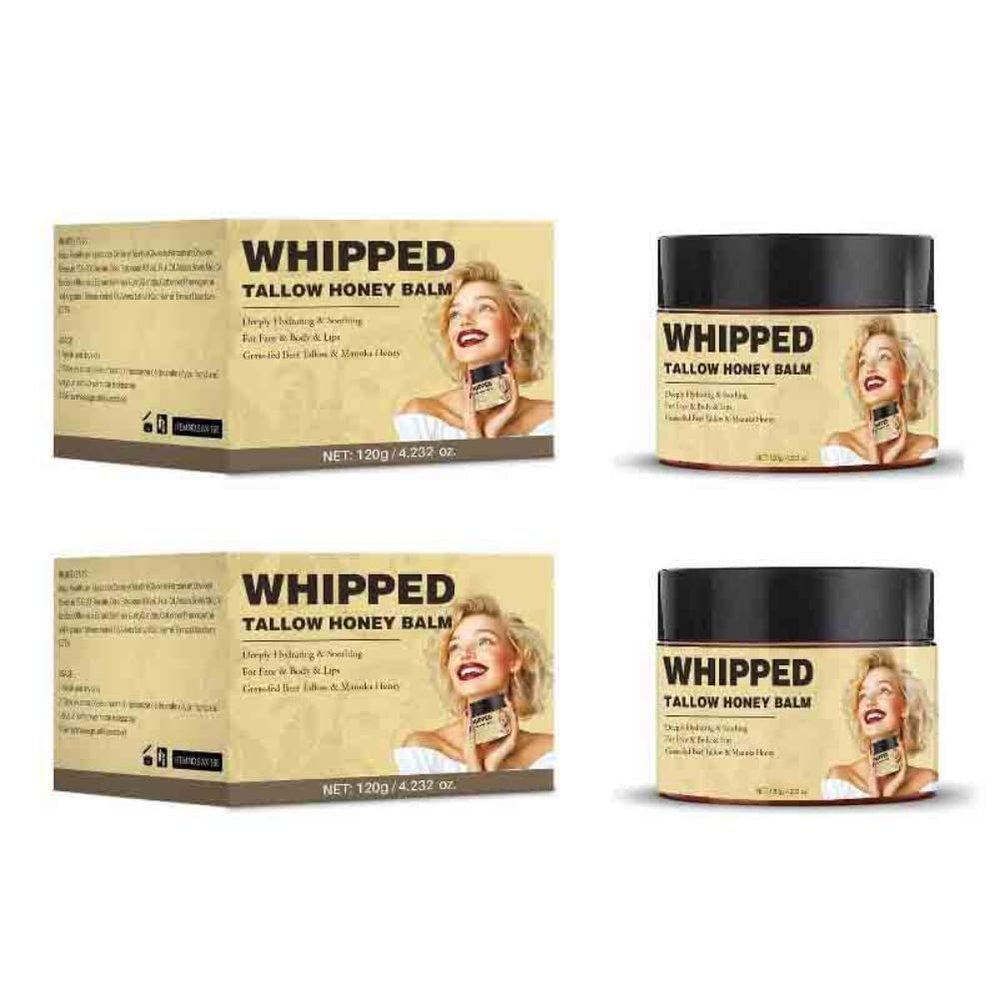 2PCS Tallow Honey Moisturizing Cream - Hydrating, Nourishing & Soothing Body Lotion Dry Skin Leaves Skin Soft