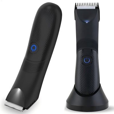Electric Bikini Trimmer for Women - 2 in 1 Electric Lady Pubic Hair Groomer Painless Hair Removal Razor Body Shaver(Black)