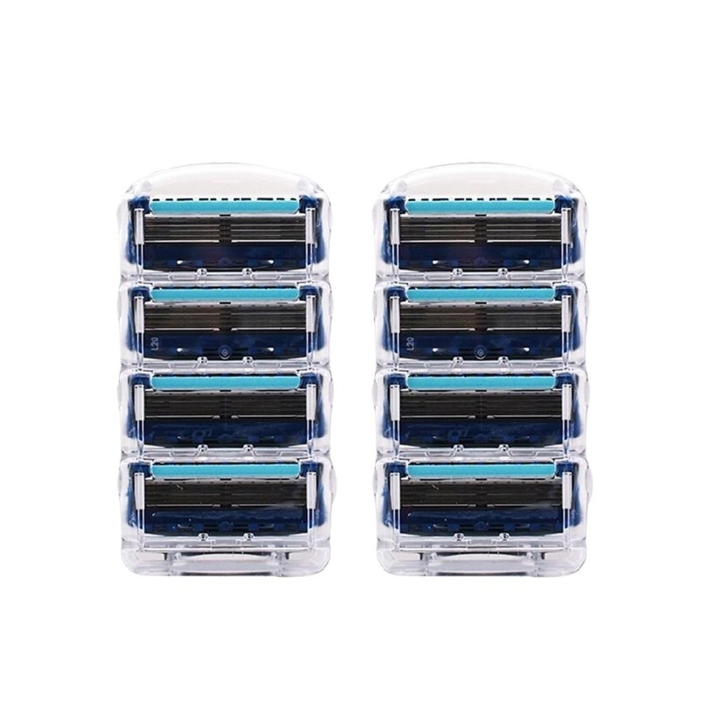 8pcs Fusion Shaving Cassettes Compatible With Gillette ProGlide Technology Beard Cutting Razor Blades For Men