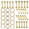 CHARIFIN Body piercing stainless steel Nose ring ear eyebrow lip navel nipple Piercing cartilage stud 14K gold hoop earrings for unisex 40pcs view 1