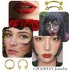CHARIFIN Body piercing stainless steel Nose ring ear eyebrow lip navel nipple Piercing cartilage stud 14K gold hoop earrings for unisex 40pcs view 3