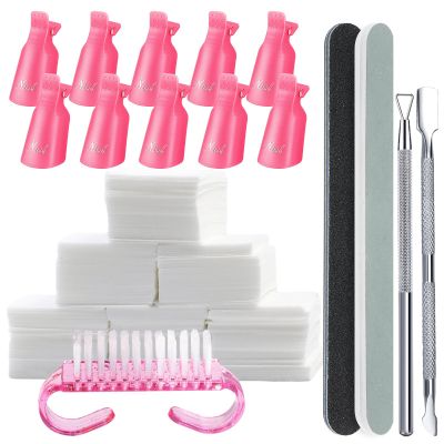 7 Pcs Manicure Nails Art Tool 100/180 Grit File and Buffer Set for Comprehensive Care with Cuticle Remover Toenail Lifter