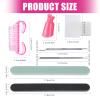 7 Pcs Manicure Nails Art Tool 100/180 Grit File and Buffer Set for Comprehensive Care with Cuticle Remover Toenail Lifter view 4
