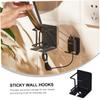 ETHZZLE Self-adhesive Black Razor Holder Stand for Shower Rust-resistant Shaver Hook Organizer for Convenient Storage of Electric Razors and Brushes view 4