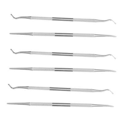 ETHZZLE 6PCS Stainless Steel Toenail Groove Cleaning Tools Portable Ingrown Nail Removers Nail Cleaner Kit for Home Travel Salon Ergonomic Pedicure