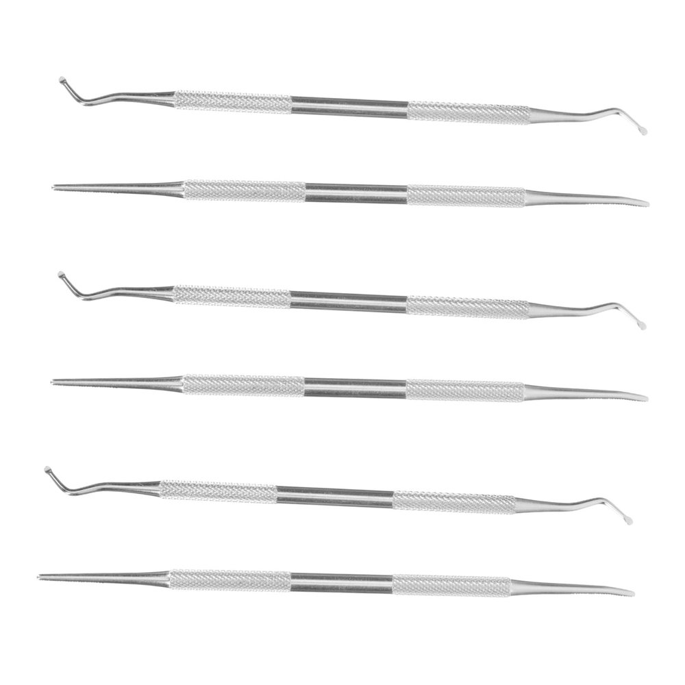 ETHZZLE 6PCS Stainless Steel Toenail Groove Cleaning Tools Portable Ingrown Nail Removers Nail Cleaner Kit for Home Travel Salon Ergonomic Pedicure