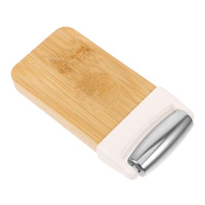 ETHZZLE Portable Jade Facial Roller for Eye Care Massage Natural Wood Handheld Face Massager Compact for Travel Enhances Circulation and Reduces Puffiness