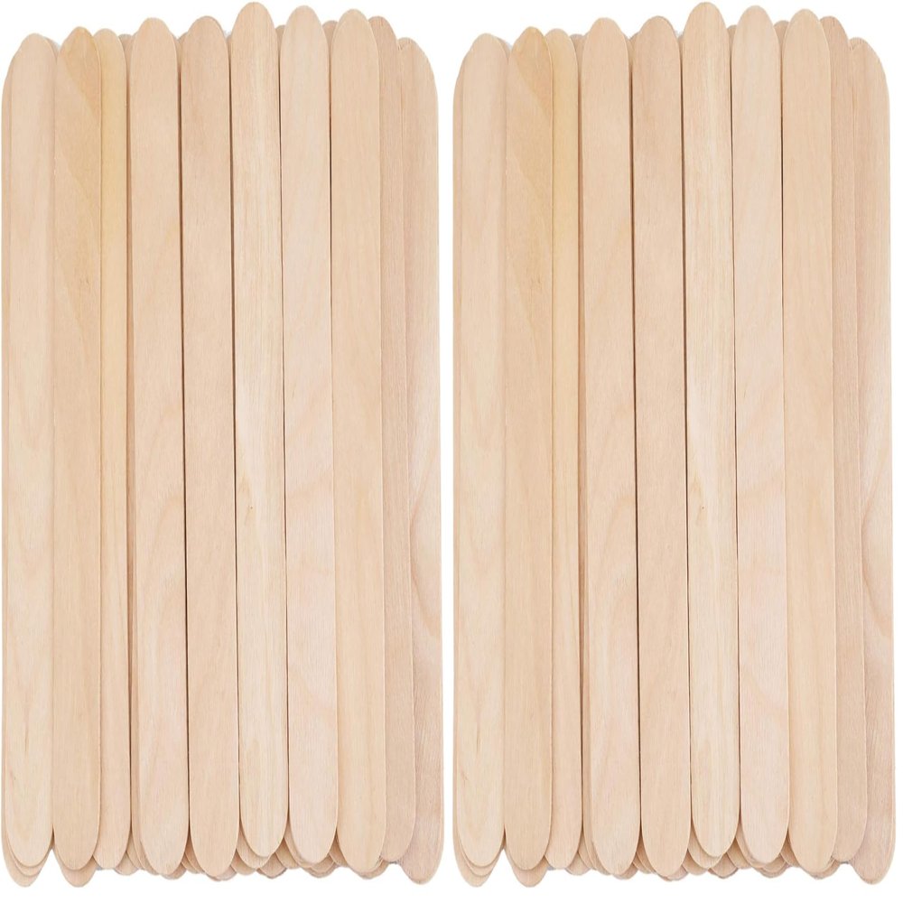 Hedume 1200 Pack Large Wide Wax Sticks, Wood Wax Spatula Applicator, Body Hair Removal Craft Sticks Applicator Spatula