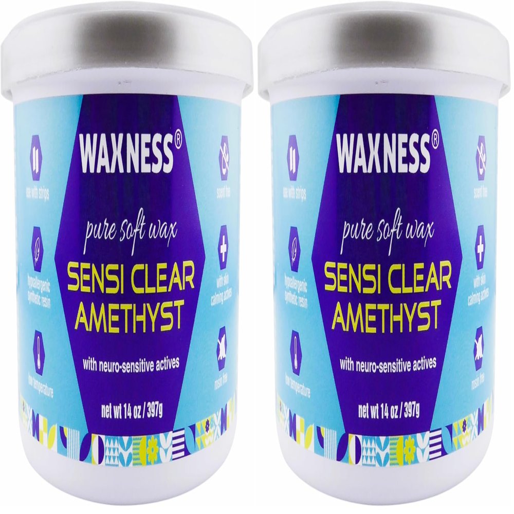 Waxness Sensi Clear Amethyst Soft Wax Tin 14 oz 397g (Pack of 2)