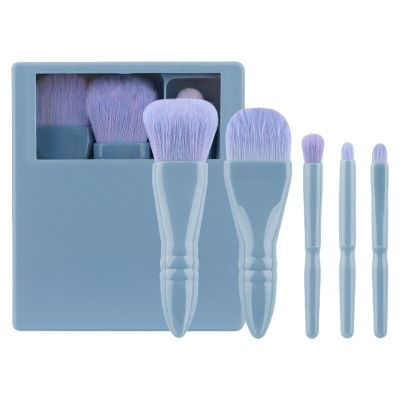5 Pcs Professional Travel Brush Set Full Face Make Up Makeup Brushes With Storage Case Powder