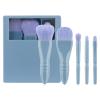 5 Pcs Professional Travel Brush Set Full Face Make Up Makeup Brushes With Storage Case Powder view 1
