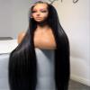 wigs 250 280 Density 30 40 Inch Bone Straight 13x6 HD Lace Frontal Wigs Pre Plucked Brazilian Transparent 13x4 Lace Front Human Hair hairpiece(250%,13X6 LACE WIG_40INCHES) view 1