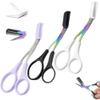 Eyebrow Trimmer Scissor, New 2 in 1 Eyebrow Scissors with Comb, Non-Slip Stainless Steel Eyebrow Trimming Scissors, Eyebrow Cutter Hair Removal Eyebrow Scissor Makeup Tool for Women Men (Black) 541521 view 1