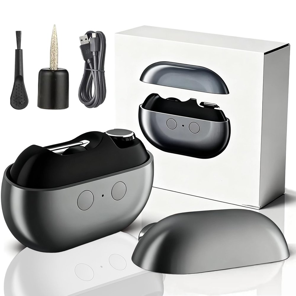 2026 New Smart Nail Clipper, Electric Nail Clippers for Seniors, 3-in-1 Multi-Functional Smart Nail Clipper with LED Light & Polishing, USB Rechargeable for Adults,Seniors,Women,Men & Kids (Gray)