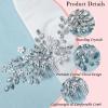 10 pcs Wedding Hair Accessories Bridal Hair Pins Silver Rhinestone with Pearls Hair Pieces for Brides Women Girls (Silver A) view 4