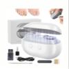 Electric Nail Clippers for Seniors, 2-in-1 Electric Toe Nail Clippers & Polishers with LED Light, Painless Smart Nail Clipper for Trimming Tough, Thick Nails(White) view 1