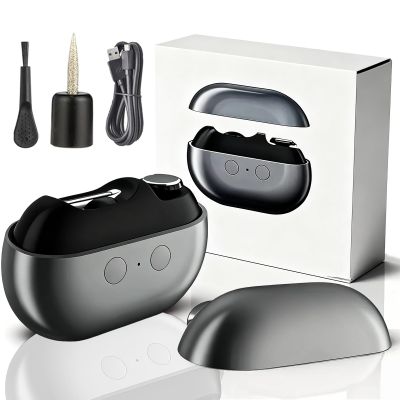 2026 New Smart Nail Clipper, Electric Nail Clippers for Seniors, 3-in-1 Automatic Smart Nail Clipper with LED Light & Polishing, Painless Toenail Trimmer for Adults,Seniors,Women,Men & Kids (Grey)