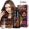 3-in-1 Black Hair Dye Shampoo, Natural Herbal Formula with Ginseng Extract, Multiple Color Options, 500ml (Coffee) view 3