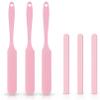 6 Pcs Silicone Wax Stick Applicator,Pink Reusable Wax Sticks Scraper Set,Non-Stick Hard Hair Removal Waxing Spatulas,Waxing Applicator for Women Sticks Supplies Home Salon Body Using view 1