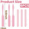 6 Pcs Silicone Wax Stick Applicator,Pink Reusable Wax Sticks Scraper Set,Non-Stick Hard Hair Removal Waxing Spatulas,Waxing Applicator for Women Sticks Supplies Home Salon Body Using view 2