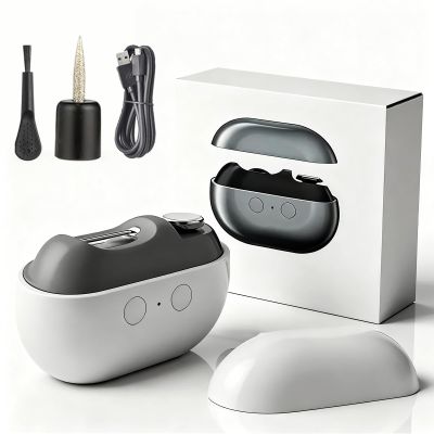 2026 New Smart Nail Clipper, Electric Nail Clippers for Seniors, 3-in-1 Automatic Smart Nail Clipper with LED Light & Polishing, Painless Toenail Trimmer for Adults,Seniors,Women,Men & Kids (White)
