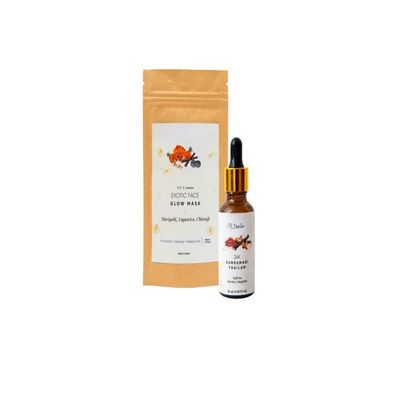 HER Exotic Face Glow Mask with Marigold, Liquorice & Chironji 50g (Kraft Paper Packing)