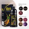 3-in-1 Black Hair Dye Shampoo, Natural Herbal Formula with Ginseng Extract, Multiple Color Options, 500ml (Purple) view 2