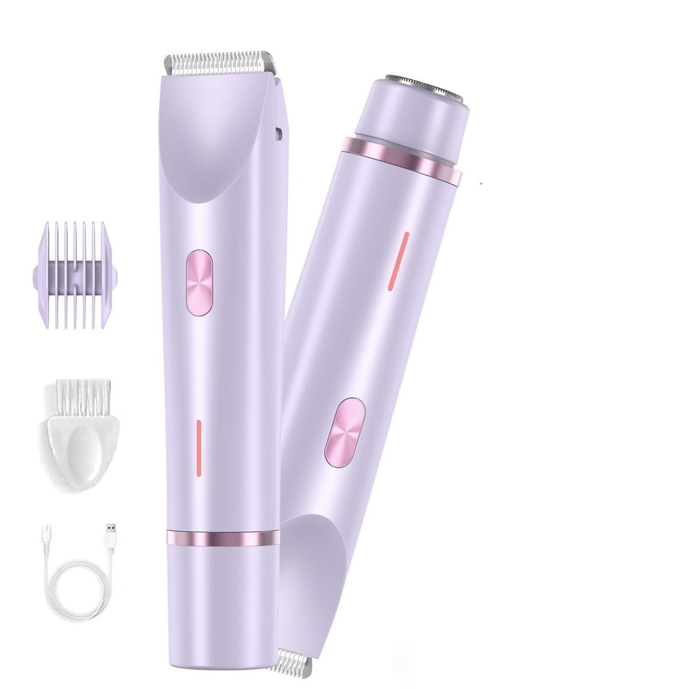 Ezme - Ezme Razor, The Trimmie 2.0 by Ezme, Ezme Bikini Trimmer, Ezme Shaver, 2 in 1 Ezme Hair Removal, Waterproof Wet & Dry Use for Bikini Area (Blue)(Purple)