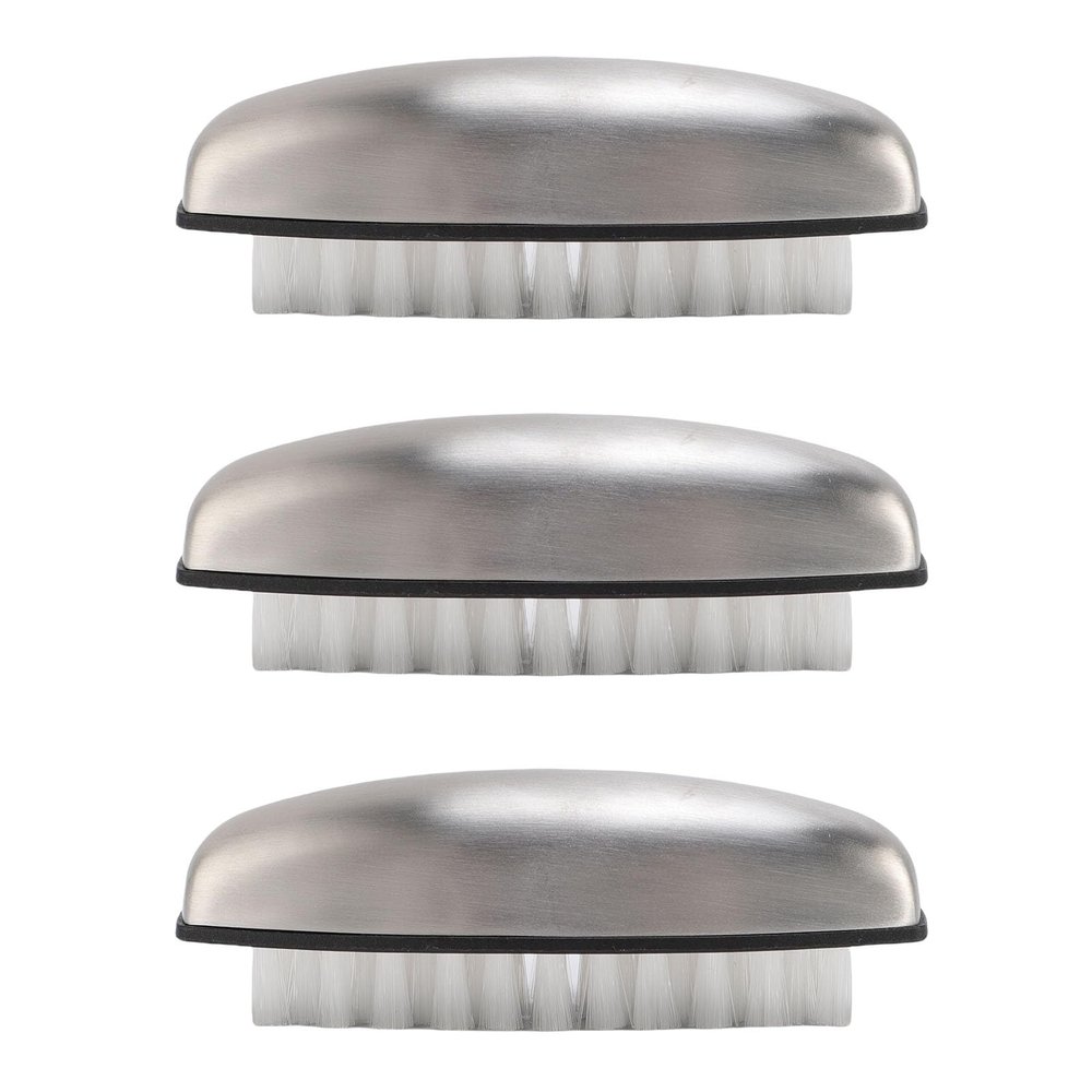 AYNEFY Hand Nail Brush Vegetable Scrubber, 3Pcs 304 Stainless Steel Nail Scrubber Set with Efficient Odor Removal for Hands, Fruits, and Vegetables