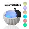 Acrylic Footbath Spa with Heat and Massage - Round Pedicure Foot Bath for Beauty and Nail Salons view 3