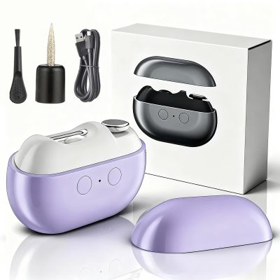 2026 New Electric Nail Clipper, Smart Nail Clippers for Seniors, 3-in-1 Automatic Nail Clipper with LED Light & Polishing, Painless Toenail Trimmer for Adults, Easy Trimming and Cleanup (Purple)
