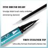 UOCK Dual-ended liquid eyeliner, ultra-fine tip shimmering eyeshadow eyeliner, high-pigment fluorescent pen - create the perfect eye makeup, waterproof and quick-drying. (04#CHAMPAGNE) view 4