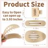12 Pack Flat Hair Clips for Women-3 Styles Matte Neutral Flat Claw Clips, Black, Blonde,Light Brown & Dark Brown, French Duckbill Styling Accessories (Matte Neutral-2) view 2